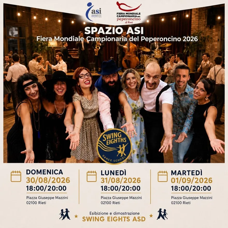 Locandina di Swing Eighths alla Fiera Mondiale del Peperoncino di Rieti
